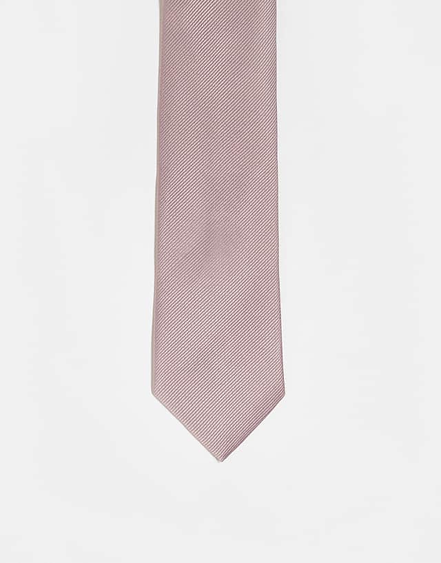 asos ASOS DESIGN satin tie in dusky pink