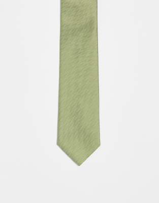 Asos ASOS DESIGN Satin Tie In Green