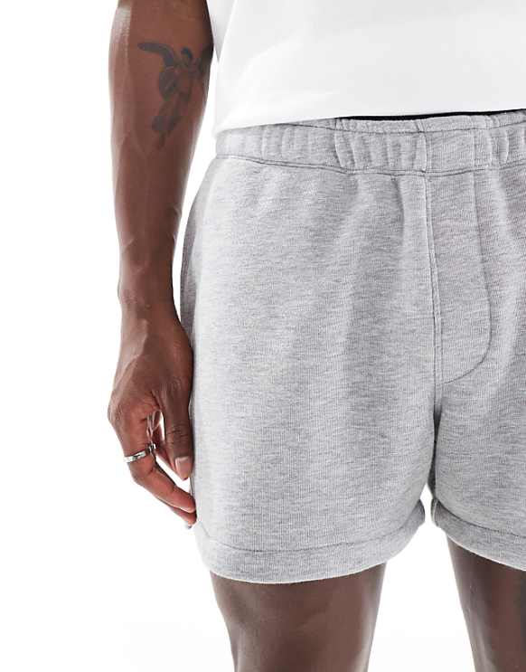 Asos ASOS DESIGN Short Length Short In Grey Marl
