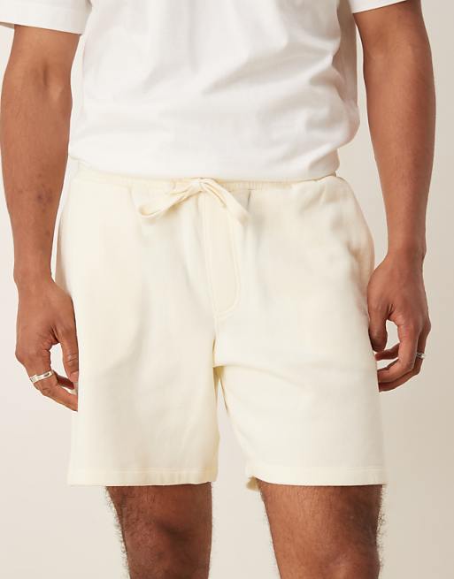 Asos ASOS DESIGN Shorter Length Short In Cream
