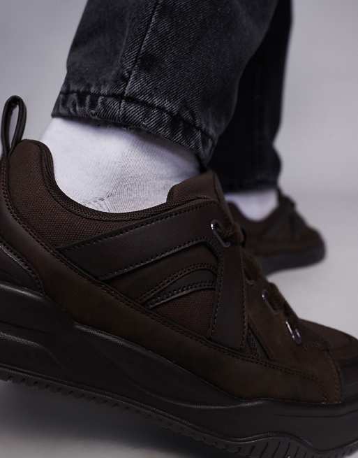 Asos ASOS DESIGN Skate Trainers In Brown