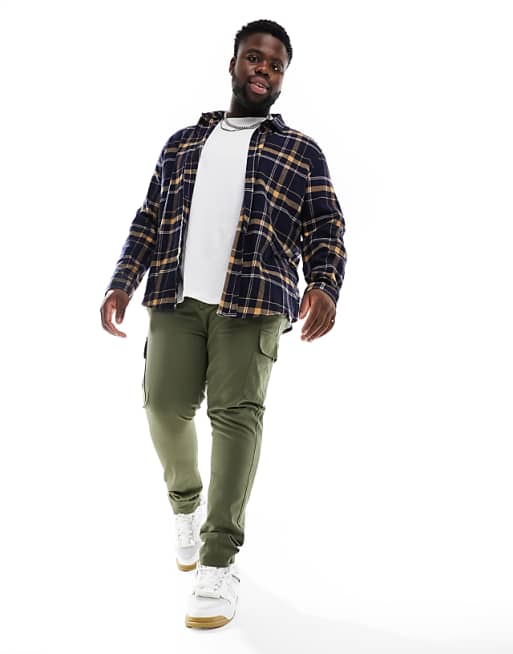 Asos ASOS DESIGN Skinny Cargo Trousers In Khaki