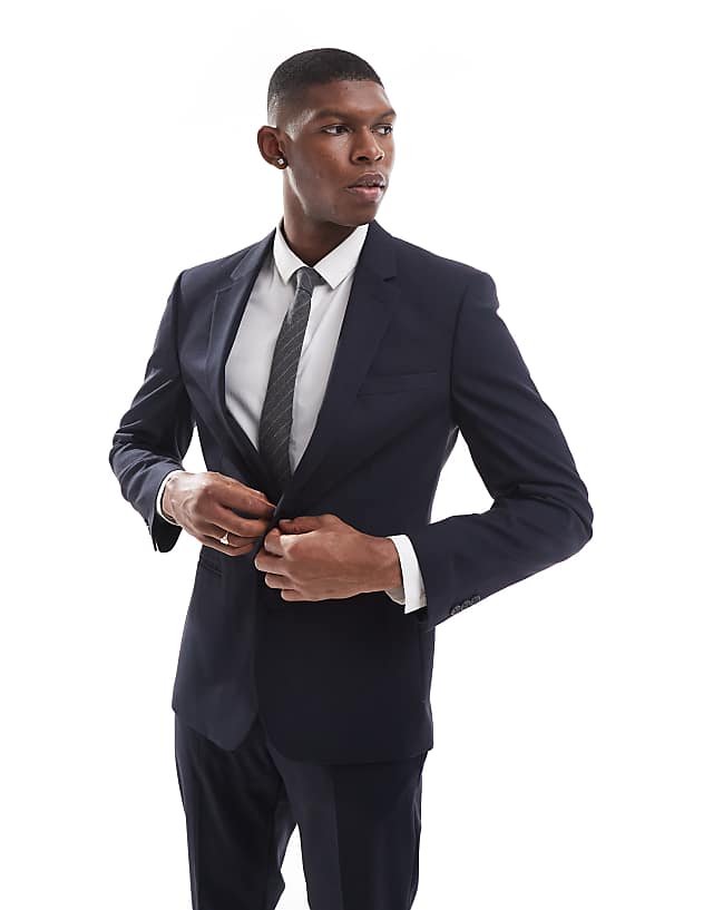 Asos ASOS DESIGN Skinny Fit Suit In Navy