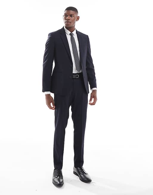 asos ASOS DESIGN skinny fit suit in navy