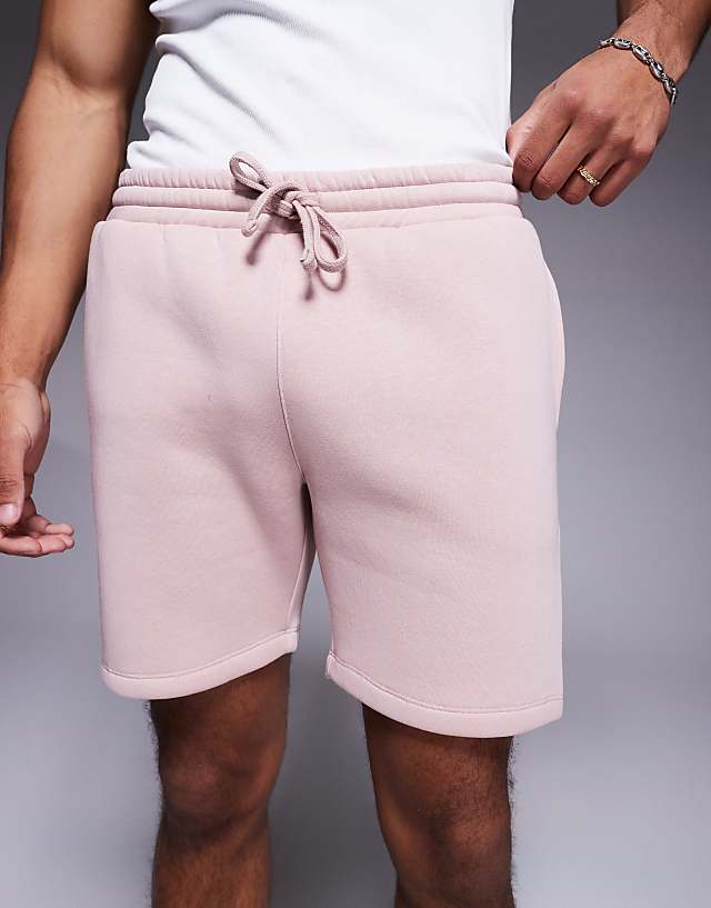 Asos ASOS DESIGN Skinny Jersey Short In Mauve