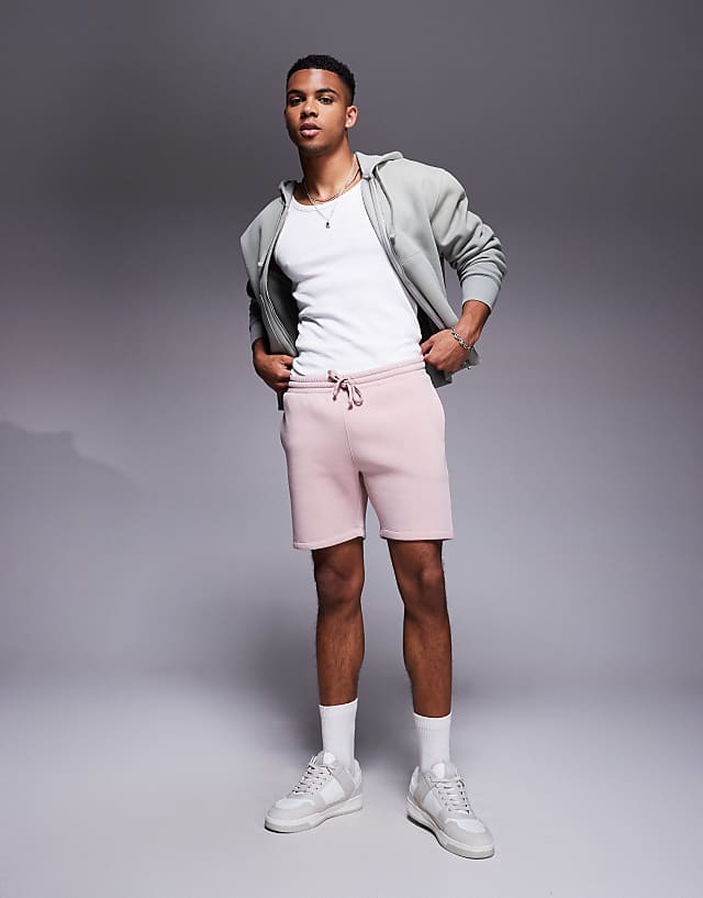 asos ASOS DESIGN skinny jersey short in mauve