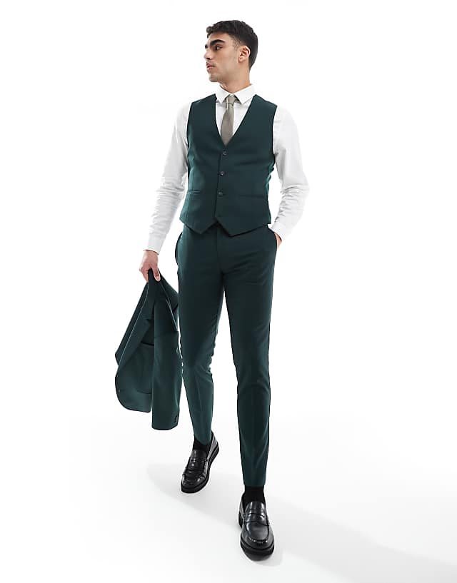 Asos ASOS DESIGN Skinny Suit In Dark Green Colour