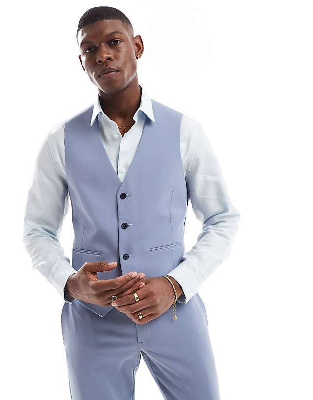 Asos ASOS DESIGN Skinny Suit In Dusty Blue