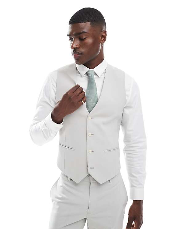 Asos ASOS DESIGN Skinny Suit In Light Grey