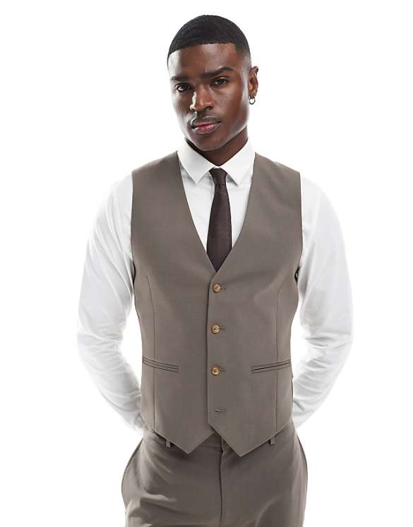Asos ASOS DESIGN Skinny Suit In Mink Brown