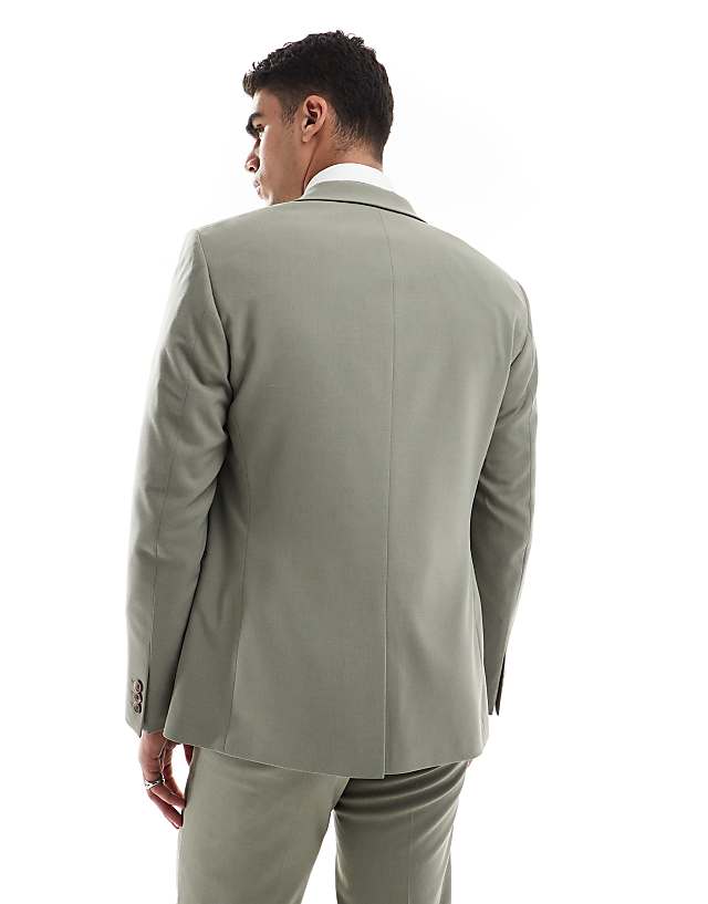 Asos ASOS DESIGN Skinny Suit Jacket In Khaki