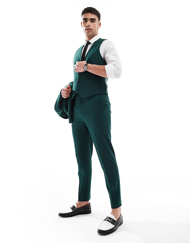 Asos ASOS DESIGN Slim Dark Green Suit