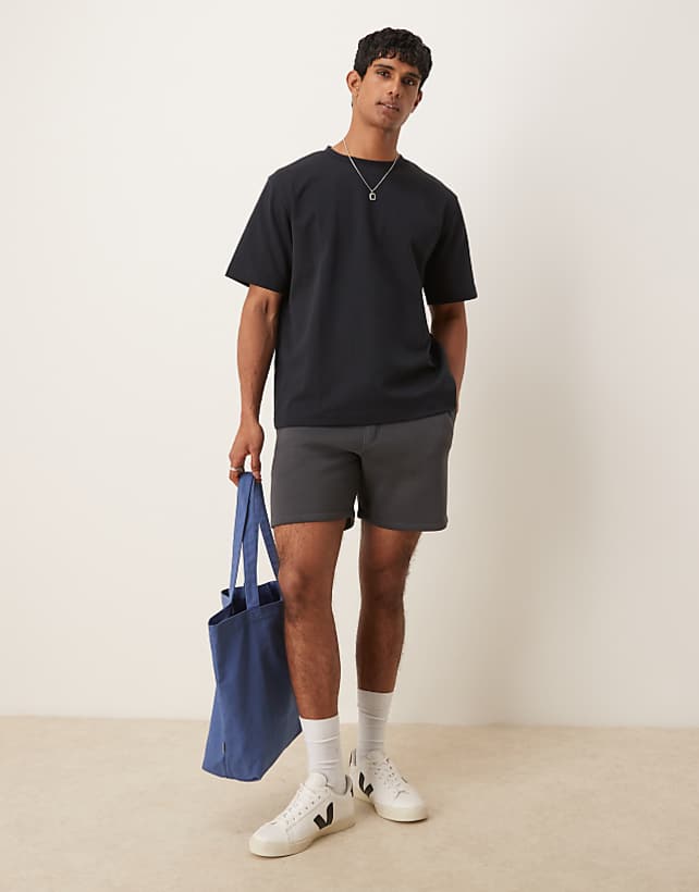 asos ASOS DESIGN slim short in grey