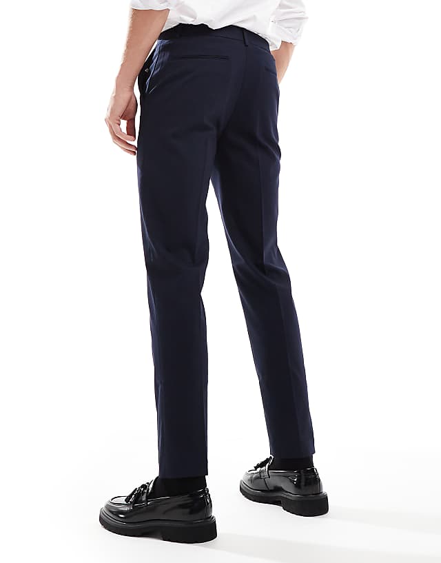 Asos ASOS DESIGN Slim Smart Trouser In Navy