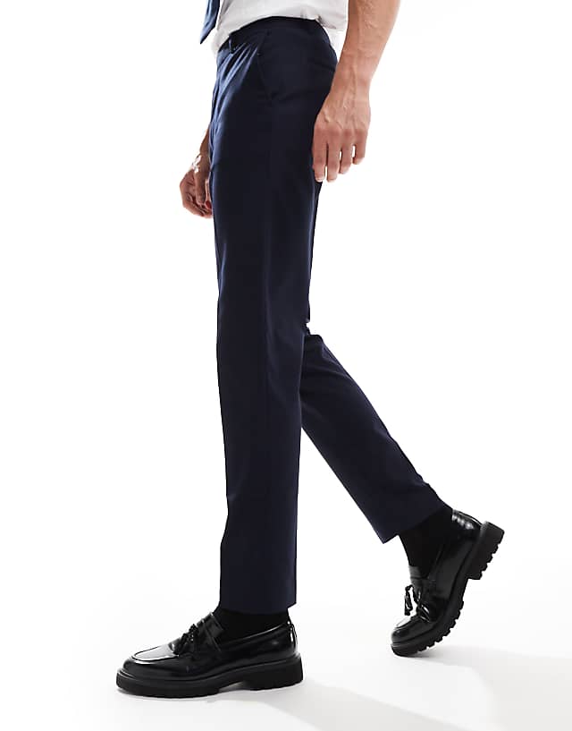 Asos ASOS DESIGN Slim Smart Trouser In Navy