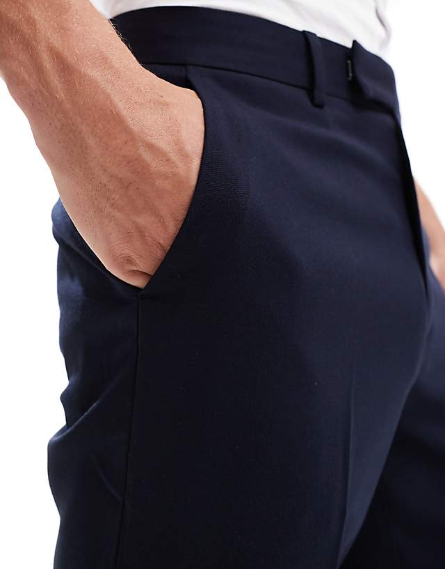 Asos ASOS DESIGN Slim Smart Trouser In Navy