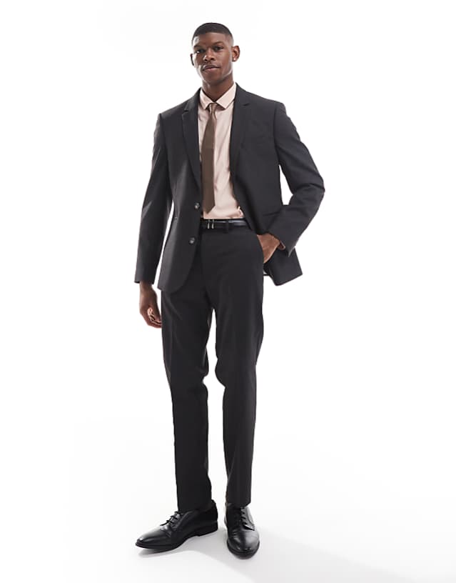 Asos ASOS DESIGN Slim Suit In Charcoal