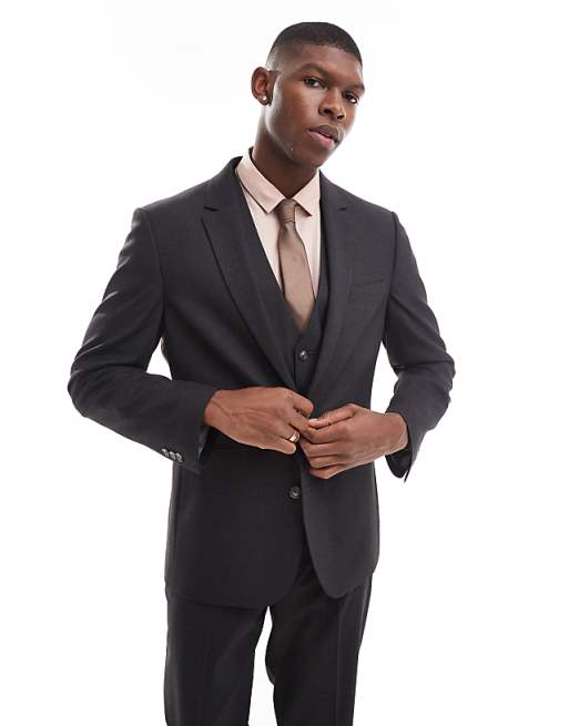 Asos ASOS DESIGN Slim Suit In Charcoal