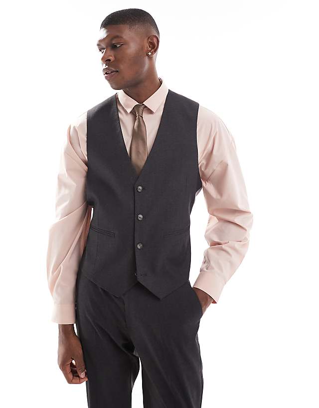 Asos ASOS DESIGN Slim Suit In Charcoal