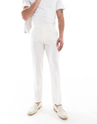 Asos ASOS DESIGN Slim Suit In Ecru