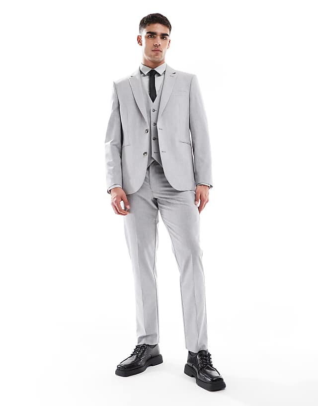 asos ASOS DESIGN slim suit in grey