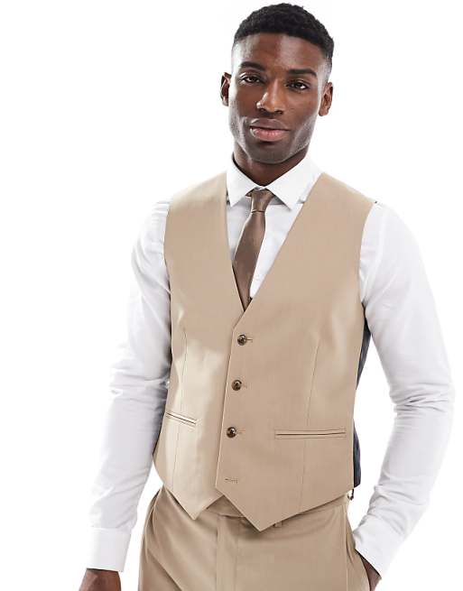 Asos ASOS DESIGN Slim Suit In Mink Brown