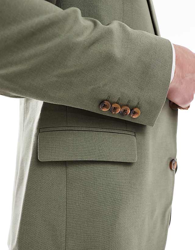 Asos ASOS DESIGN Slim Suit Jacket In Olive Green