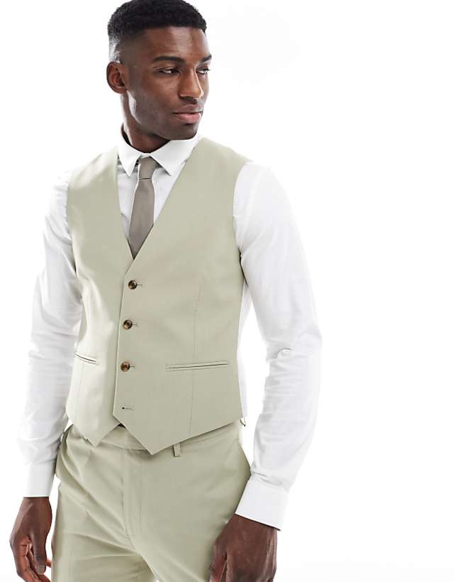 Asos ASOS DESIGN Slim Suit Jacket In Sage Green