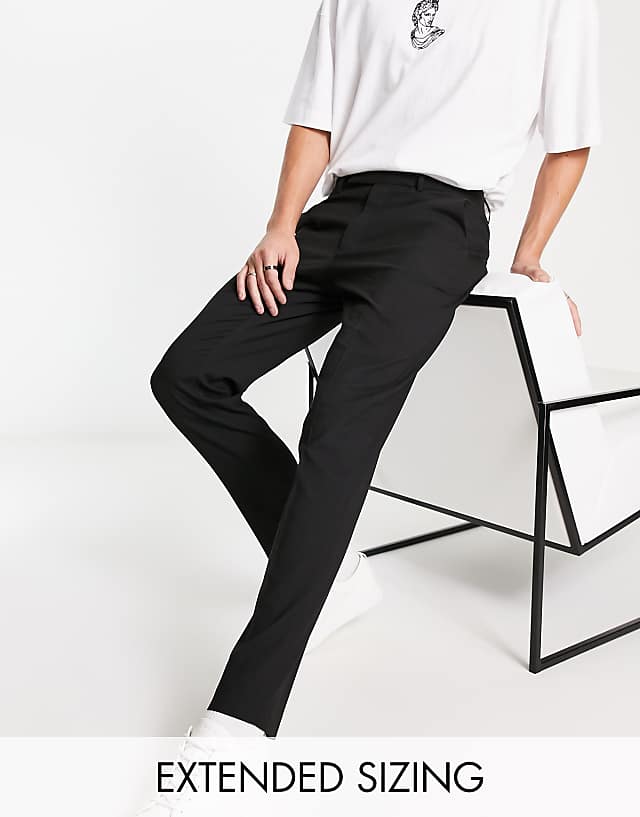 asos ASOS DESIGN slim suit trouser in black