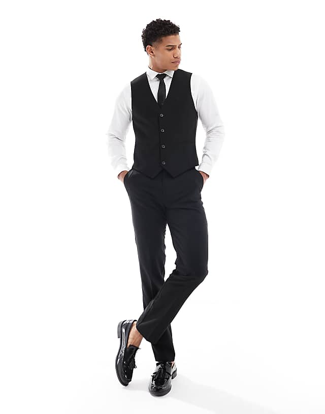 asos ASOS DESIGN slim suit trousers in black