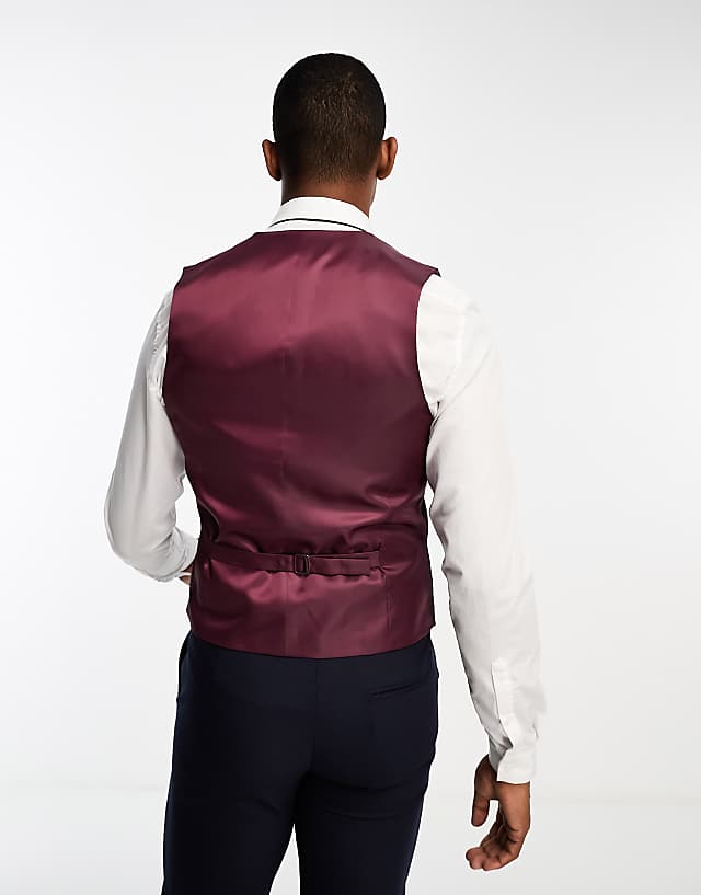 Asos ASOS DESIGN Slim Suit Waistcoat In Navy