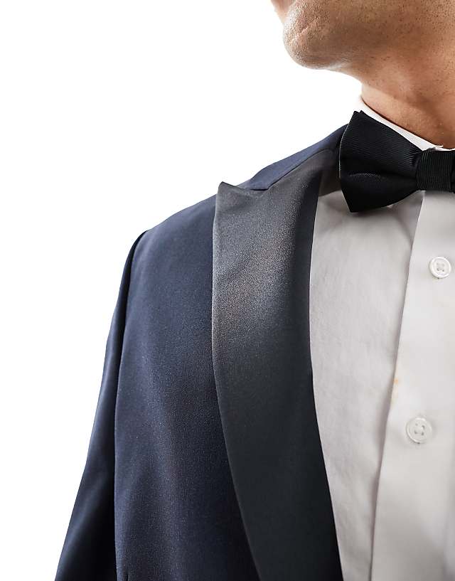 Asos ASOS DESIGN Slim Tuxedo Suit Jacket In Navy