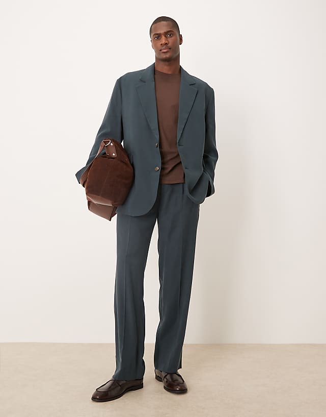 asos ASOS DESIGN slouchy suit in blue