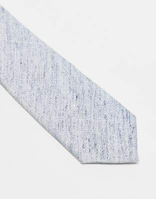 Asos ASOS DESIGN Slub Textured Tie In Blue