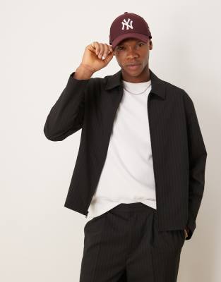 Asos ASOS DESIGN Smart Co-ord In Black Pinstripe