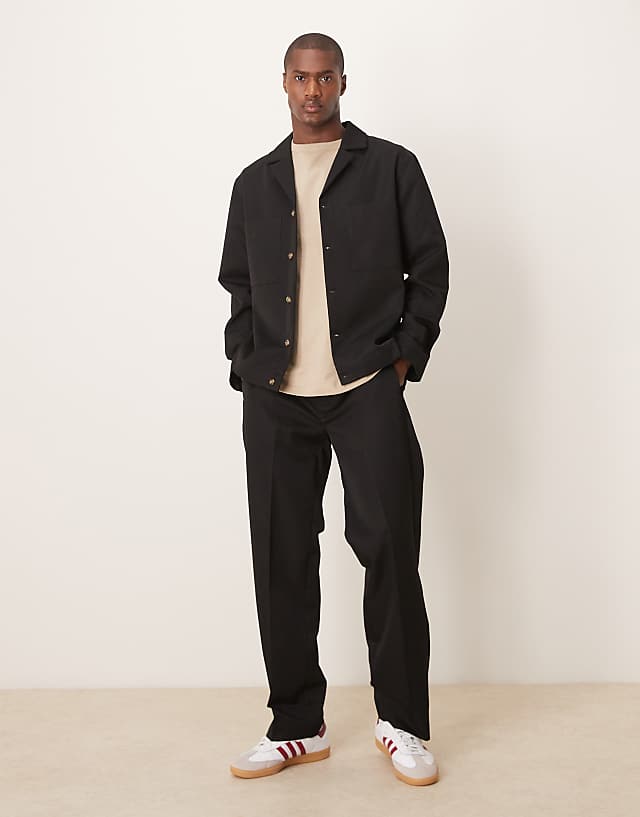 asos ASOS DESIGN smart co-ord in black
