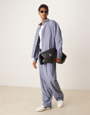 Asos ASOS DESIGN Smart Co-ord In Blue Texture