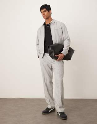 Asos ASOS DESIGN Smart Co-ord In Grey Micro Check