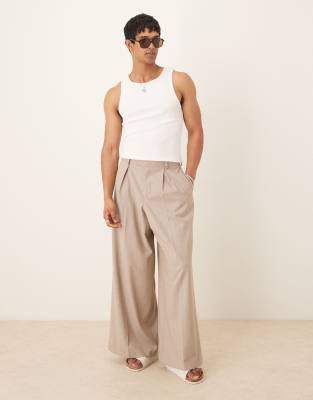 Asos ASOS DESIGN Smart Co-ord In Grey Pinstripe