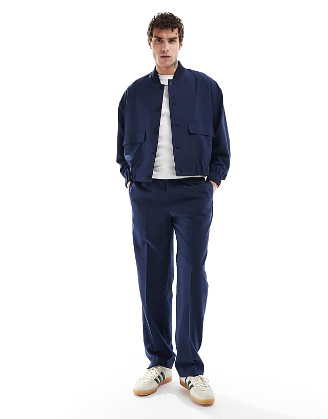asos ASOS DESIGN smart co-ord in navy