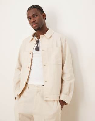 Asos ASOS DESIGN Smart Co-ord With Linen In Stone