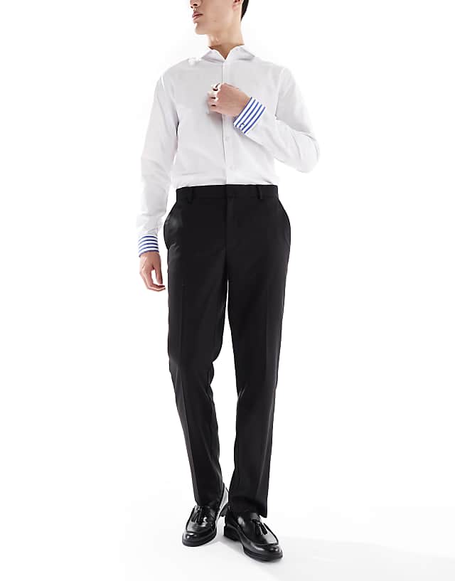 Asos ASOS DESIGN Smart Slim Fit Trousers In Black