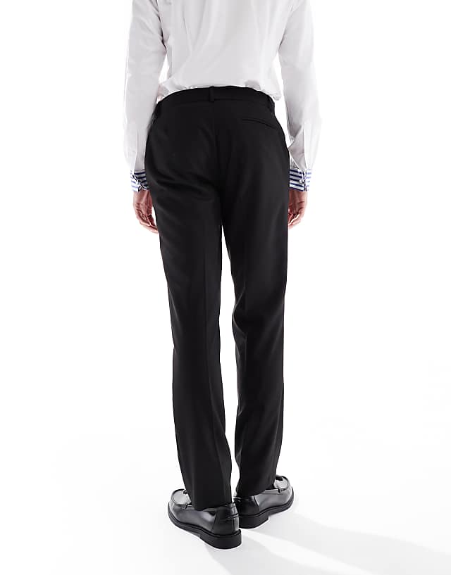 Asos ASOS DESIGN Smart Slim Fit Trousers In Black