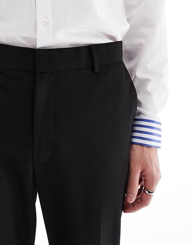 Asos ASOS DESIGN Smart Slim Fit Trousers In Black