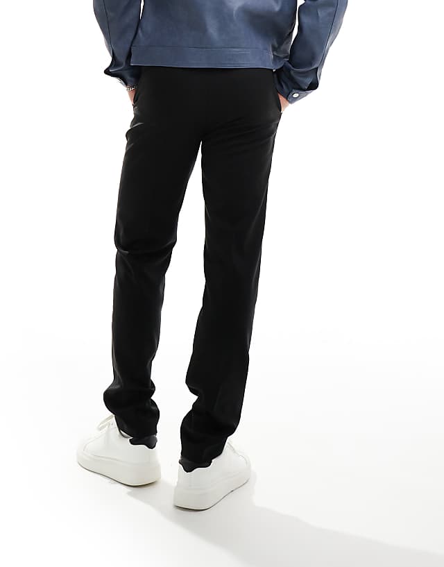 Asos ASOS DESIGN Smart Slim Fit Trousers In Black
