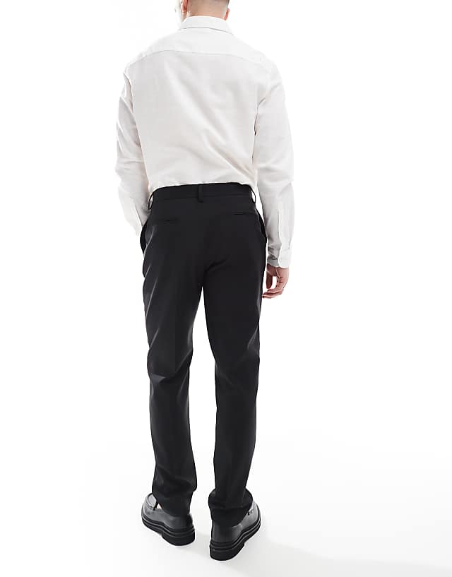 Asos ASOS DESIGN Smart Slim Fit Trousers In Black