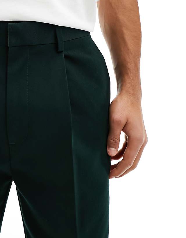 Asos ASOS DESIGN Smart Tapered Trousers In Green