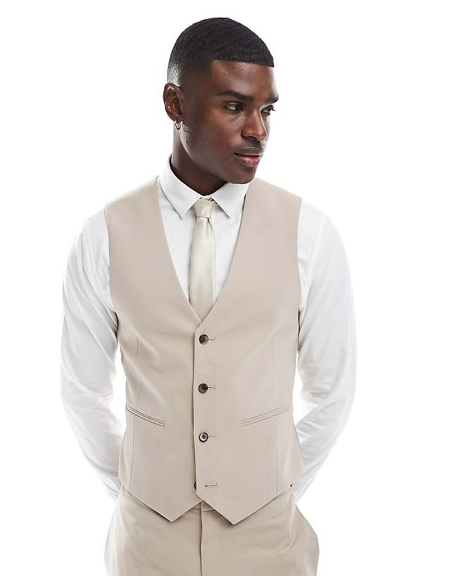 Asos ASOS DESIGN Stone Suit In Skinny Fit