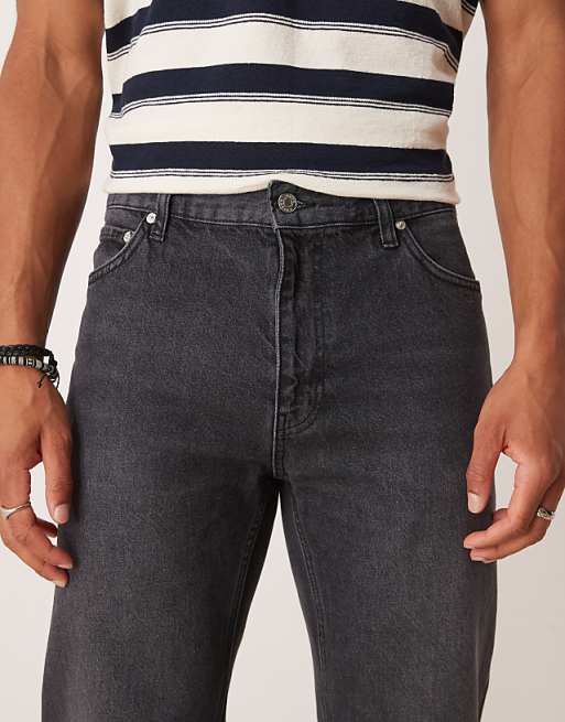 Asos ASOS DESIGN Straight Leg Jeans In Black Wash