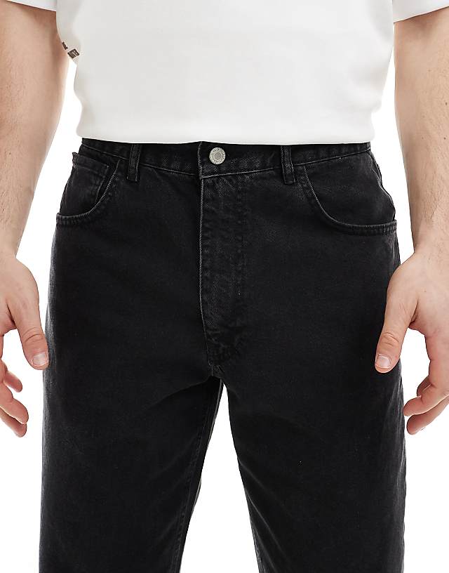 Asos ASOS DESIGN Straight Leg Jeans In Black Wash